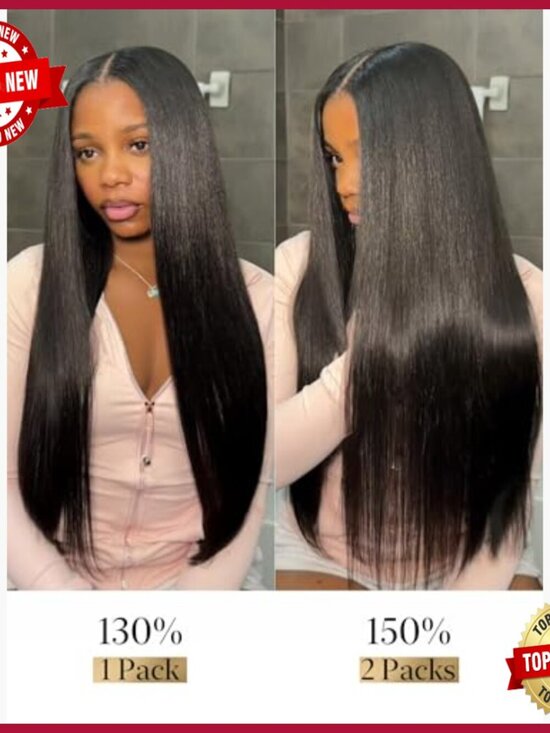 22 Inch Real Human Hair Clip In Extensions, 0.59mm Seamless Weft, 2 Pack main image 6